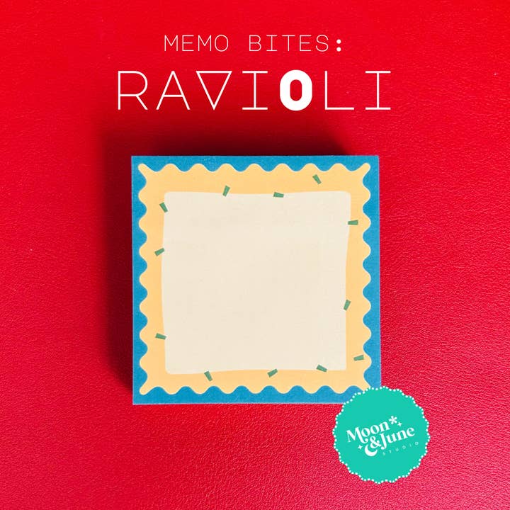 Ravioli Memo Sticky Notes for wholesale by Moon&June Studio