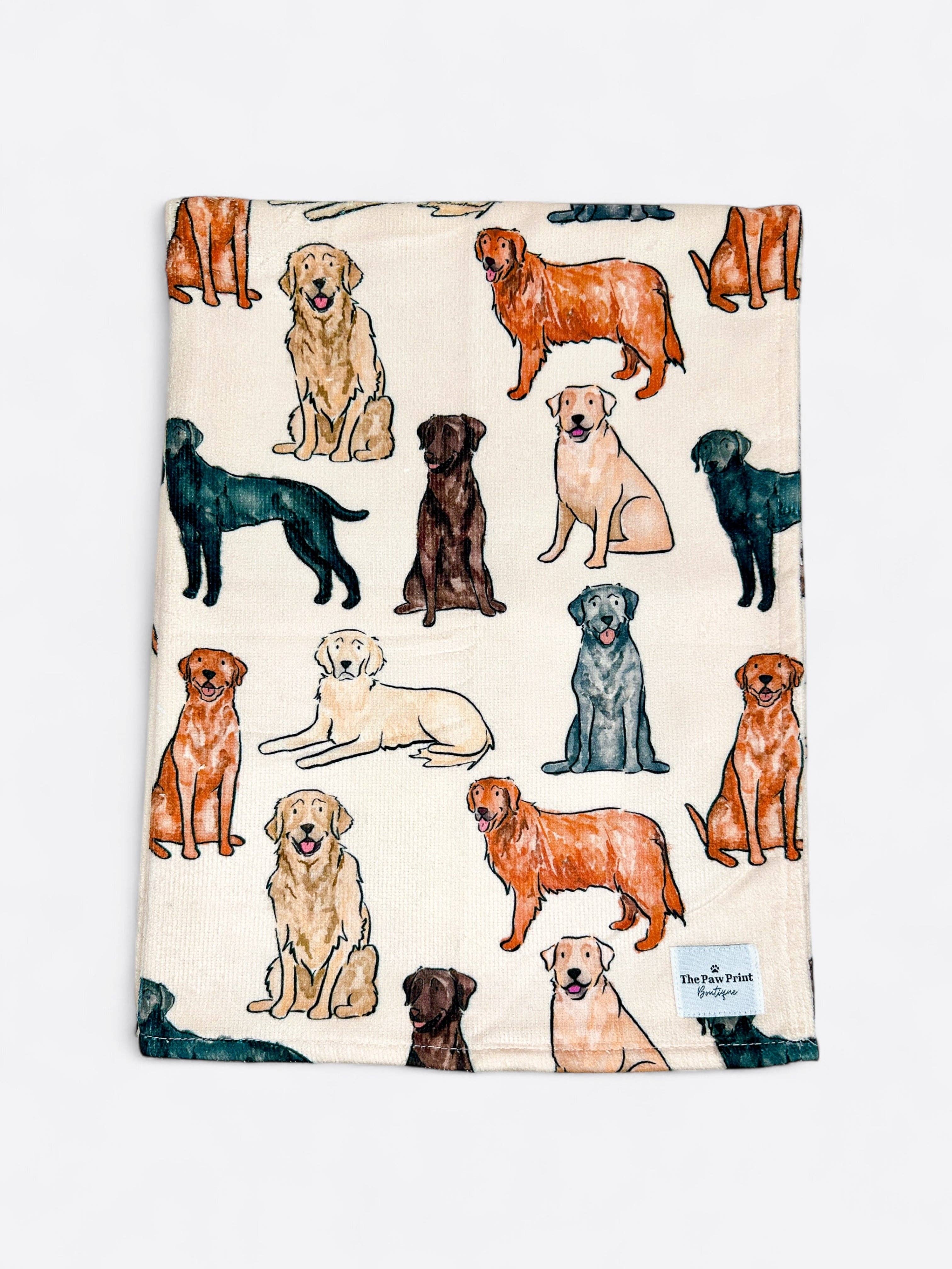 The Paw Print Boutique - Wholesale Pet Towel - Dog - The Labrador / Retriever Dog Towel0