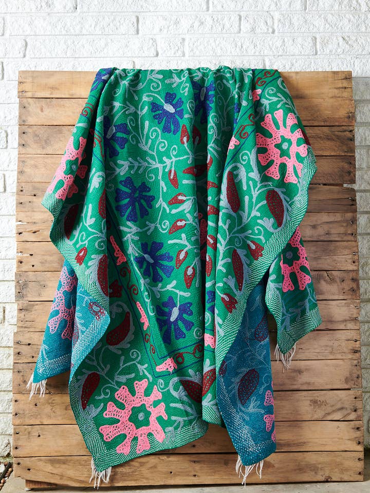 Vintage Suzani Kantha Quilt KS25208 for wholesale by Tribe Bohemian Home