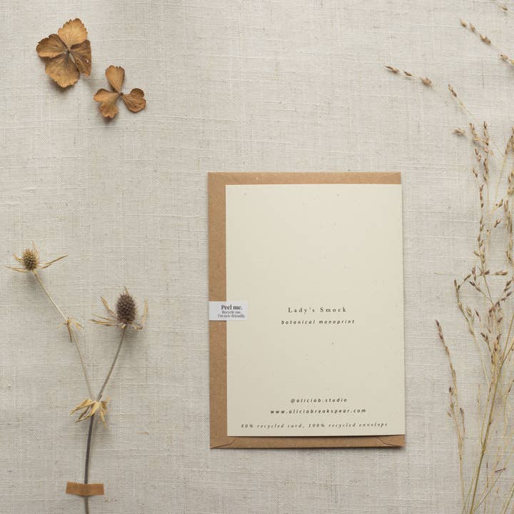 Alicia Breakspear - Wholesale Everyday Greeting Card - Lady's Smock Flower Greeting Card A6 Recycled Card