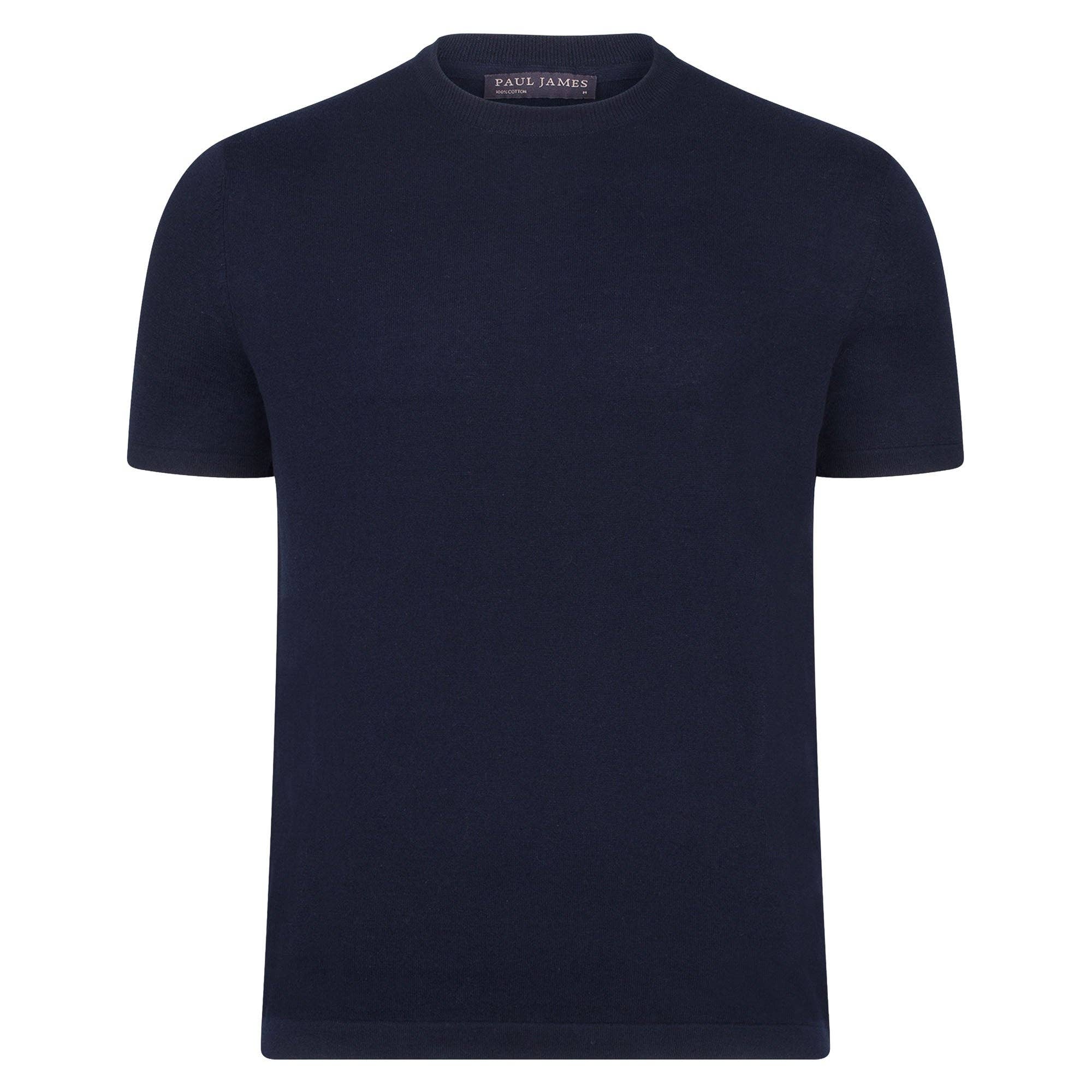 Paul James Knitwear - Wholesale T-Shirt - Men's - Mens Ultra Fine Cotton Knitted T-Shirt10
