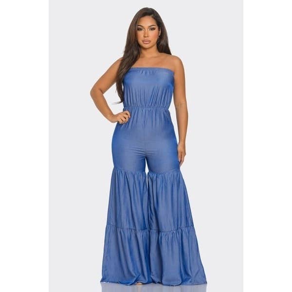 DORCAS - Wholesale Jumpsuit - Women's - JUMPSUIT RUFFLE HEM0