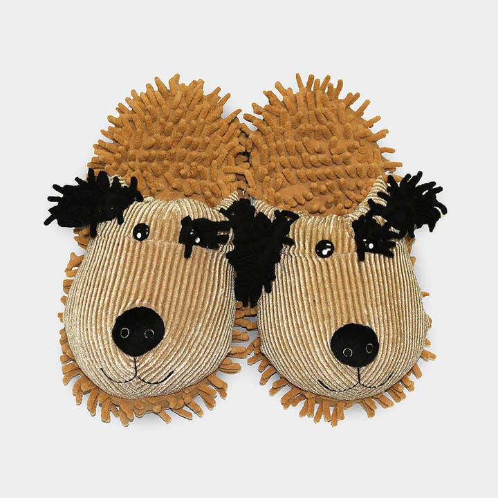Chaussons en peluche Just for Fun - Chien pour la vente par Bath Accessories Company