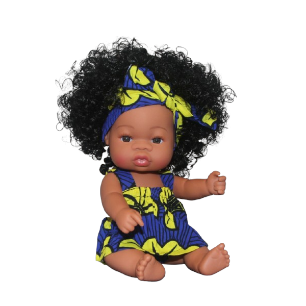 Loïse & Lola - Vendita all'ingrosso Bambola - Bambini - Bambola Realistica Afro-Caraibica Loïse & Lola con Abito in Wax Africano (5 colori)3
