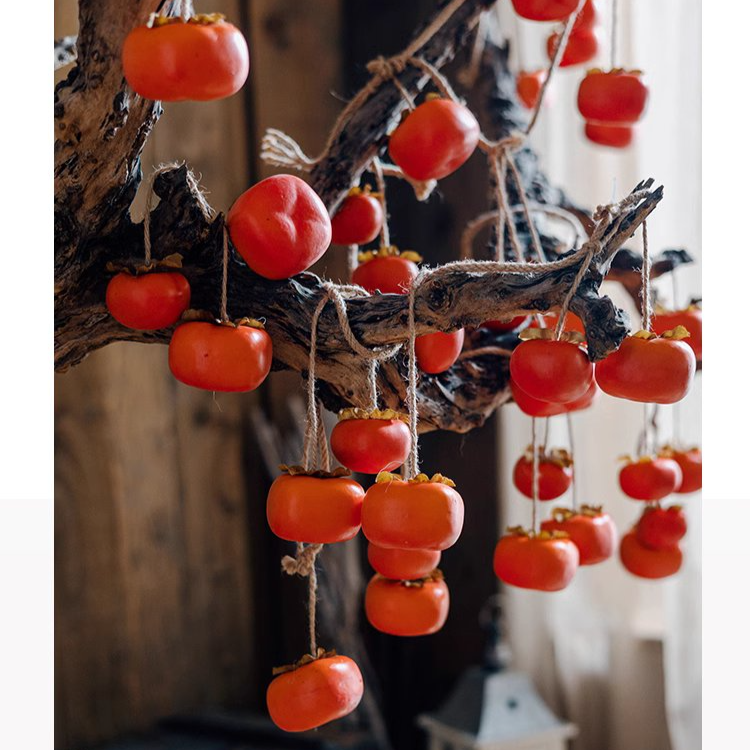 Rustic Reach - Wholesale Artificial Plant - Artificial Persimmon Fruit String Decor 33.8" Long3