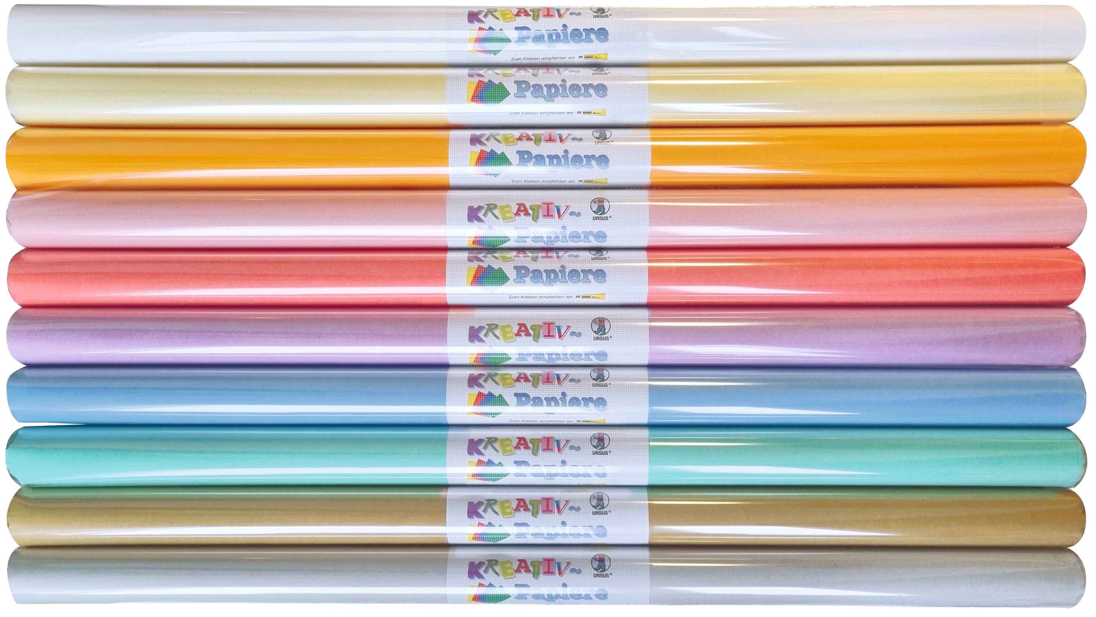 URSUS® / Buntpapierfabrik Ludwig Bähr GmbH & Co. KG - Wholesale Craft Supplies - floral silk “pastel”, 10 rolls0