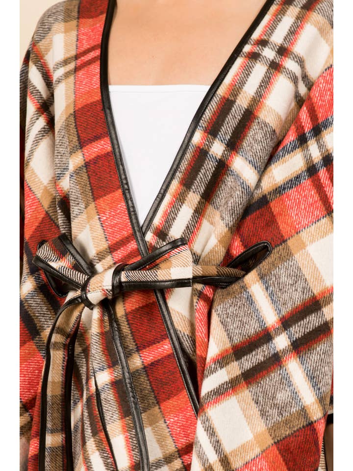 Suzie Q USA - Wholesale Kimono – Women's - Plaid Ruana with Strap17