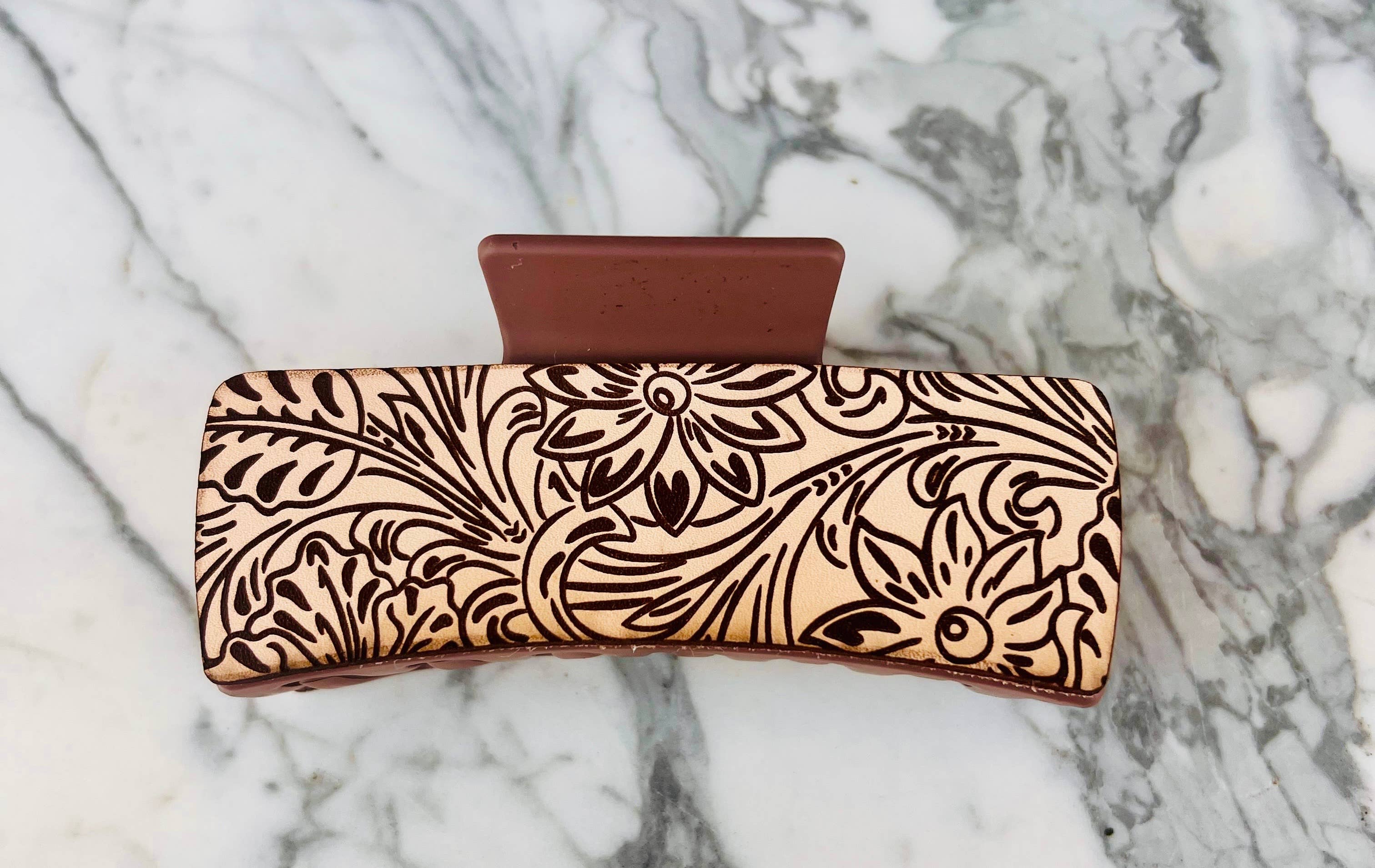 BMR Designs - Wholesale Hair Clip - Women's - Leather Hair Claw Clips - School Spirit - Mascot - Game Day3