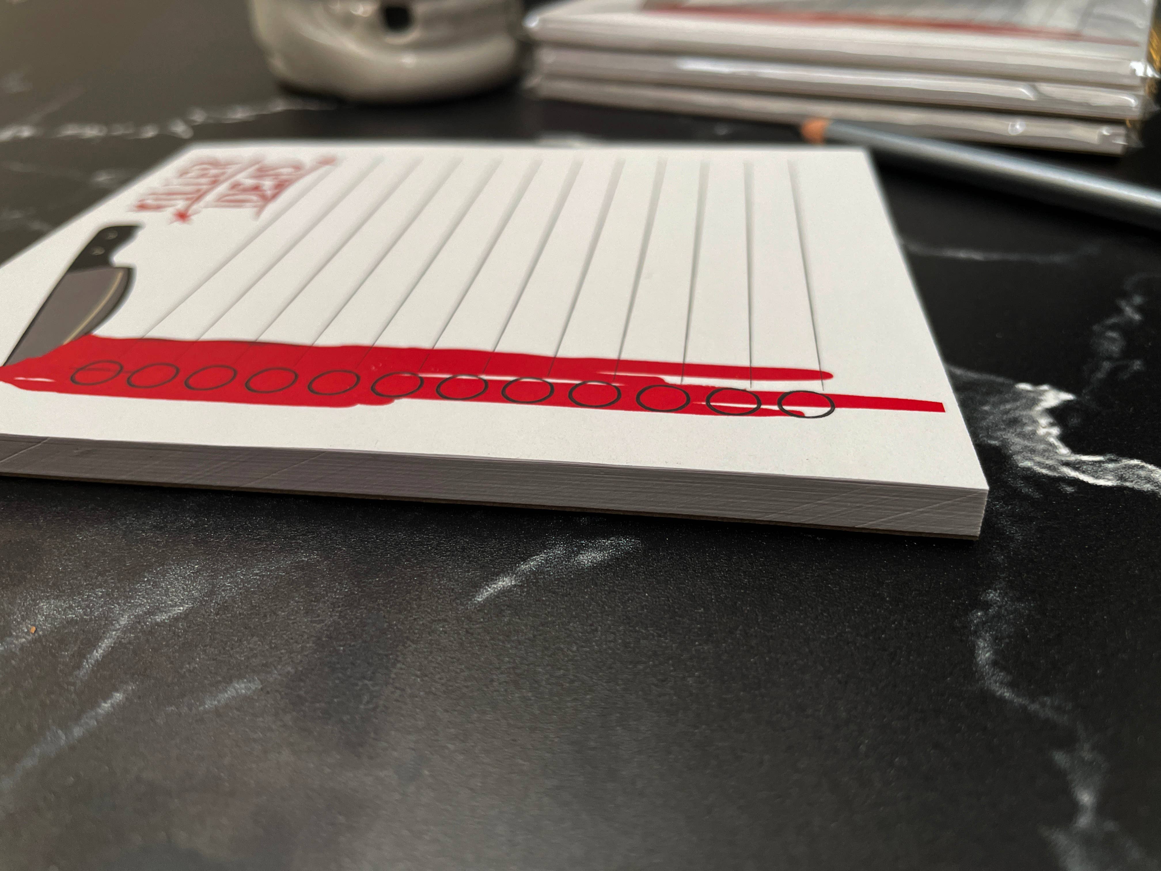 drawn by water – Großhandel Notizblöcke – Notizblock Killer Ideas mit Horror-Motiv4