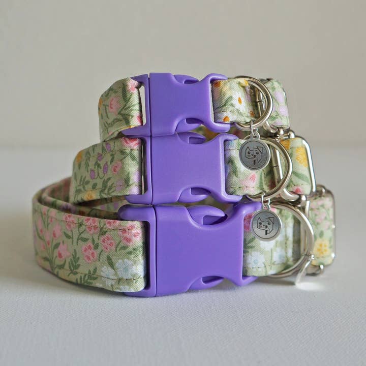 kiwi & WILLOW - Wholesale Pet Collar - Dog - Lilac Garden Dog Collar