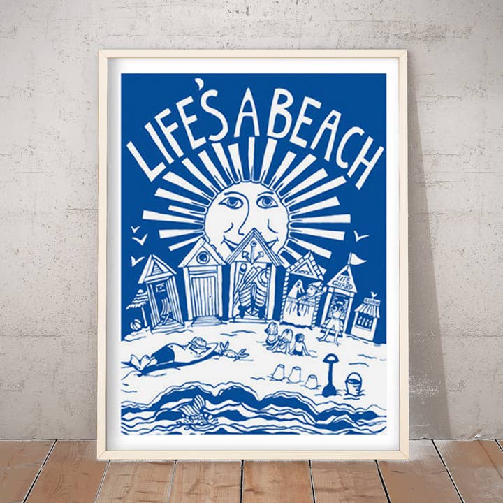 Life’s a Beach Art Print by Port and Lemon for wholesale by Port and Lemon