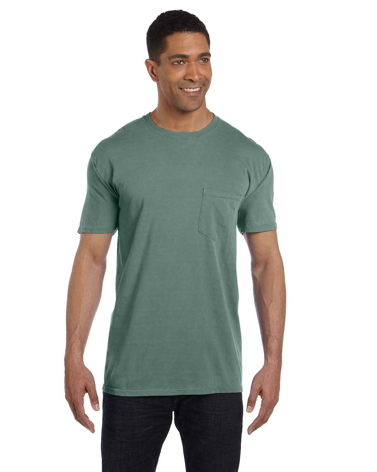 Total Apparel - Wholesale T-Shirt - Unisex - Comfort Colors Garment-Dyed Pocket Blank T-Shirt | 6030CC22