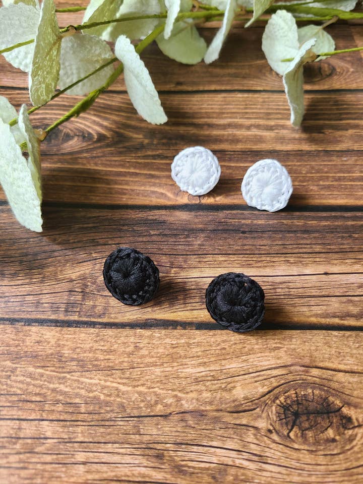 Circle Crochet Studs for wholesale by Sysaic Knotz