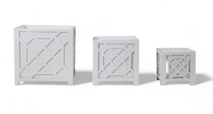 The Enchanted Home - Wholesale Planter Box - White Chippendale Planter3