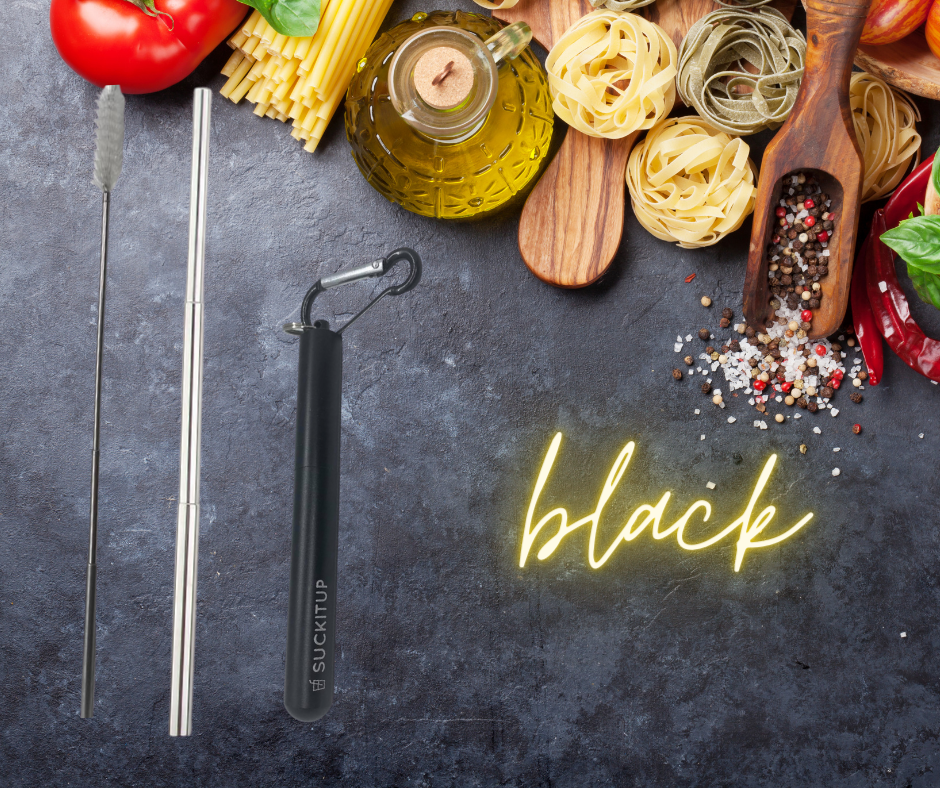 Suck It Up Straws - Vente Paille - Pailles métalliques télescopiques avec étui pour porte-clés et brosse de nettoyage69