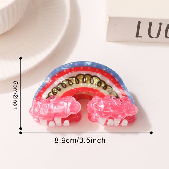 SoapElenGlen - Wholesale Hair Clip - Women's - Dreamy Rainbow Cloud Hair Claws, Sweet Hair Accessories2