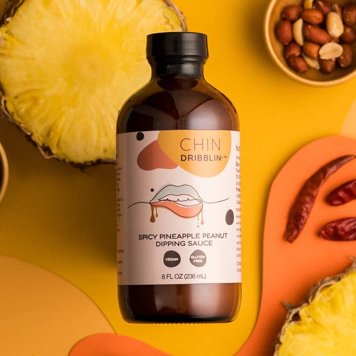 Chin Dribblin' Specialty Asian Fusion Sauces - Wholesale Sauce - Spicy Pineapple Peanut Dipping Sauce0