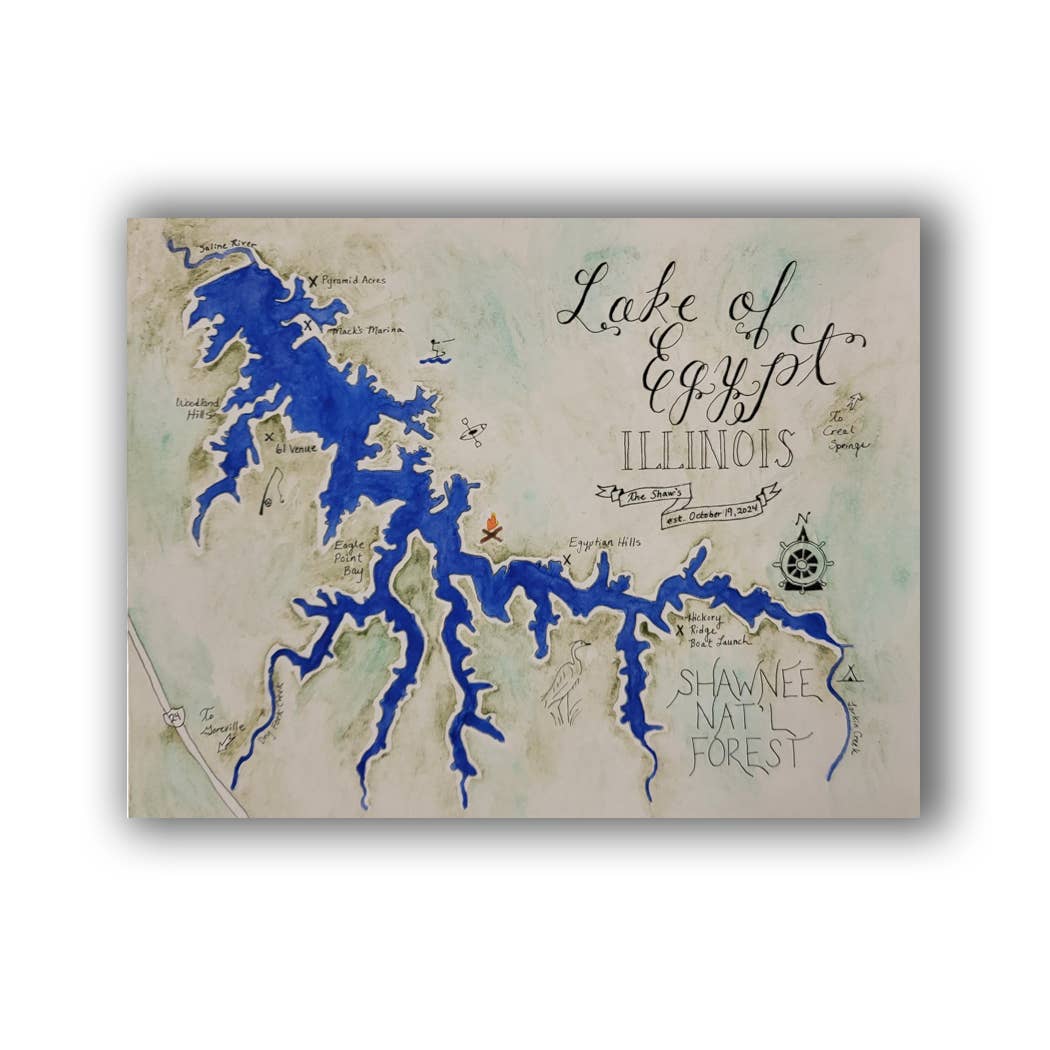 Emily Drew Yates Art & Illustration - Wholesale Postcard - Postcards - Watercolor Calligraphy Maps - 31 Maps29