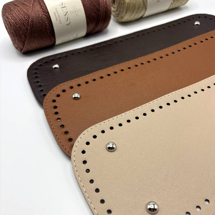 Sensy - Wholesale Knitting/Crochet Supplies - PU Leather Large Bag Base, Bag Bottom Pad (12 Cm x 33 Cm)