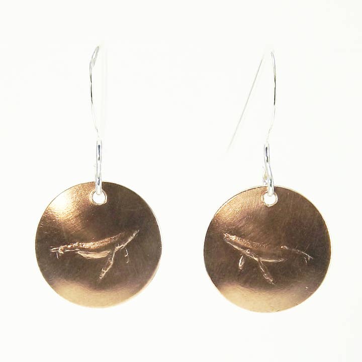 Pendiente de cobre 4C con forma de ballena de 1/2 pulgada de diámetro para venta al por mayor de David Stepan