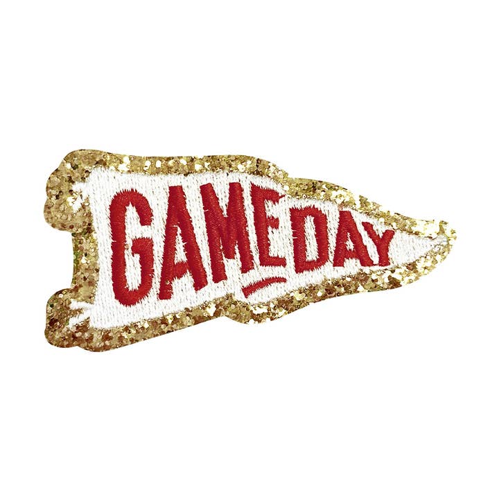 Garnet Game Day Pennant Patch for wholesale by Viv&Lou