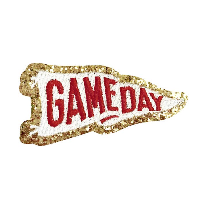 Garnet Game Day Pennant Patch for wholesale by Viv&Lou