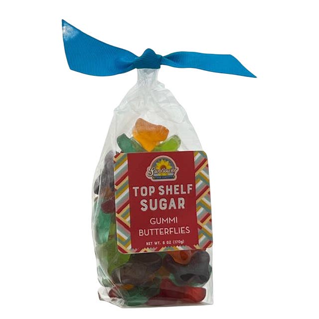 Sunflower Food Company - Wholesale Gummy - Gift Bag-Gummi Butterflies 6 oz. w/bow