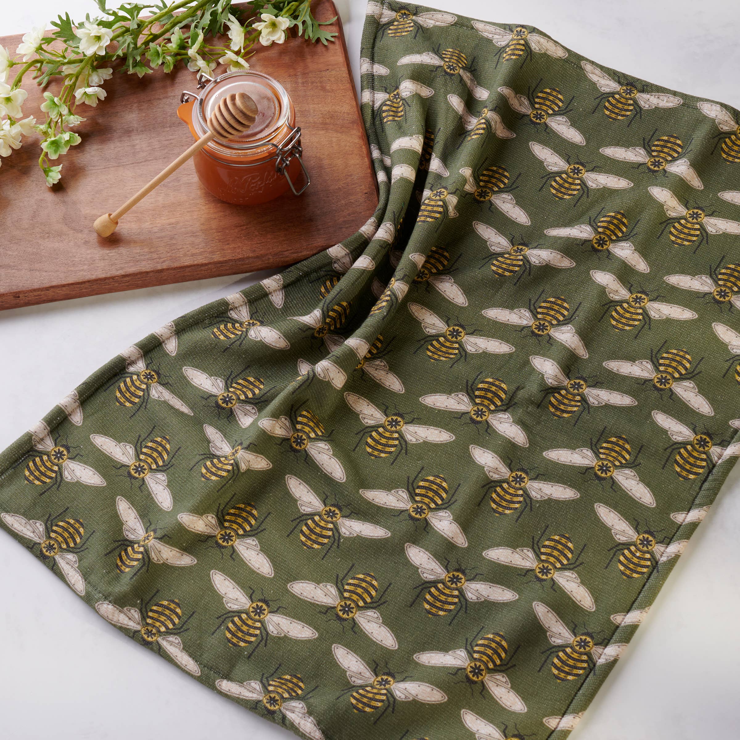 Primitives by Kathy - Wholesale Tea Towel - Honey Bee Kitchen Towel3