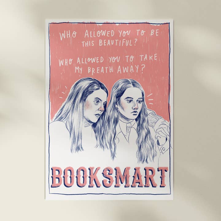 Booksmart A4 Art Print for wholesale by Spilt Milk Press