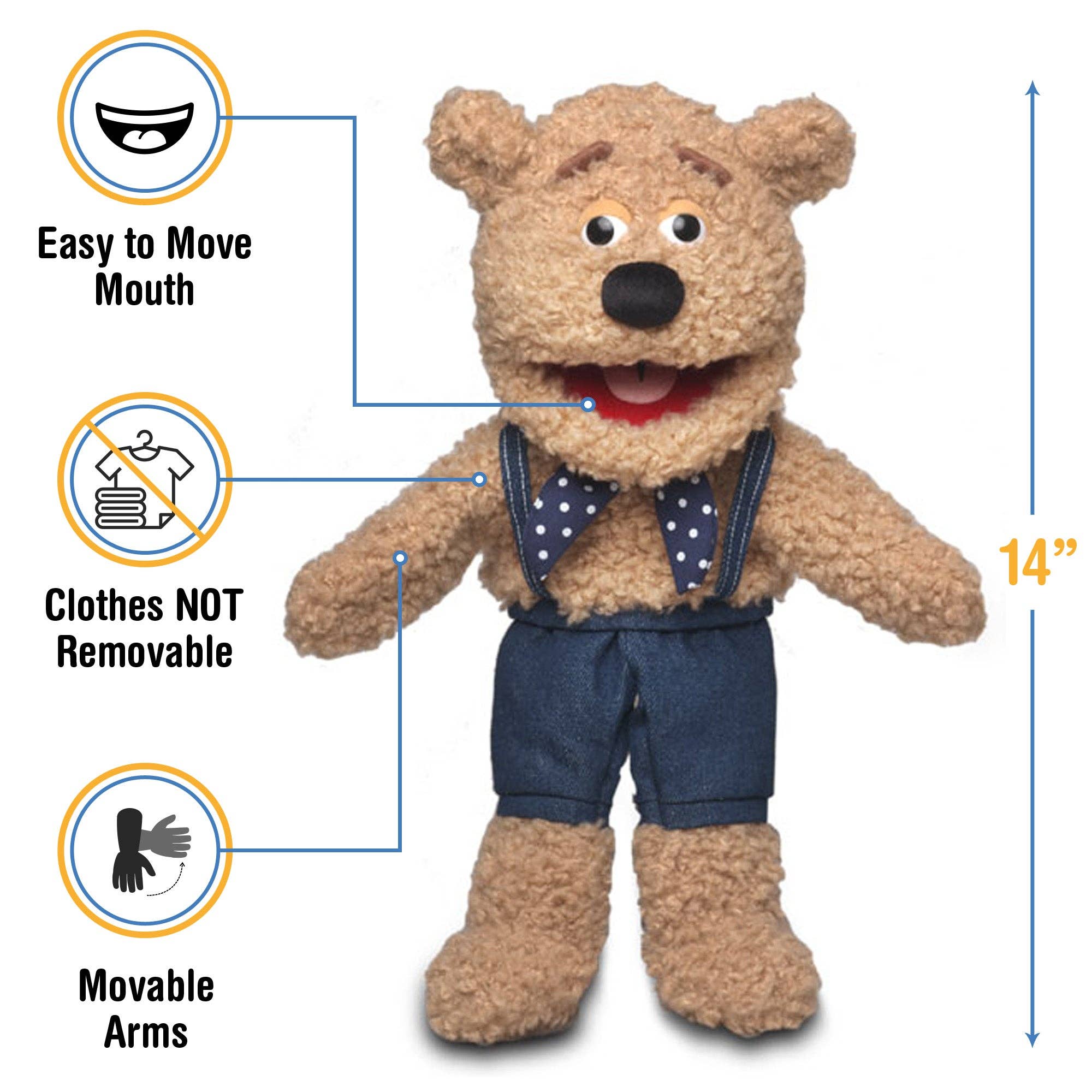 Silly Puppets – wholesale Puppet – Kids & baby – Silly Puppets Teddy Bear (14")2