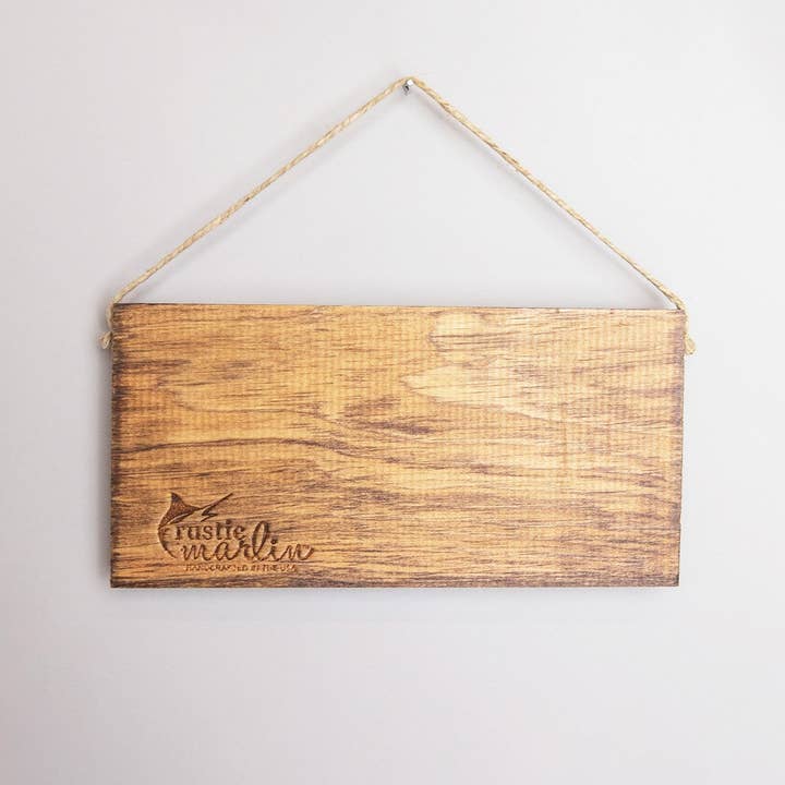 Rustic Marlin - Wholesale Bord/bordje - Gepersonaliseerd aquarel kreeft touw hangend bord