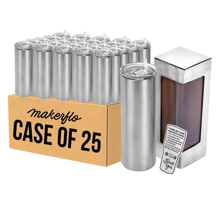 20oz Skinny Tumbler for wholesale by MakerFlo
