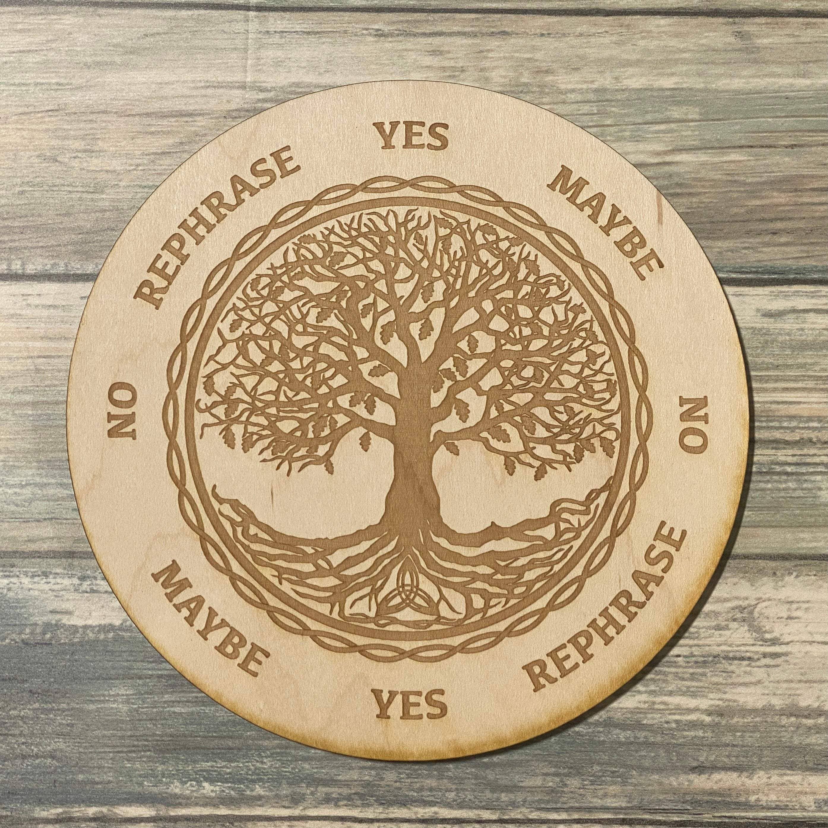 Zen and Meow - Vente Accessoire de méditation - Planche à pendule Arbre de Vie celtique en contreplaqué d'érable0