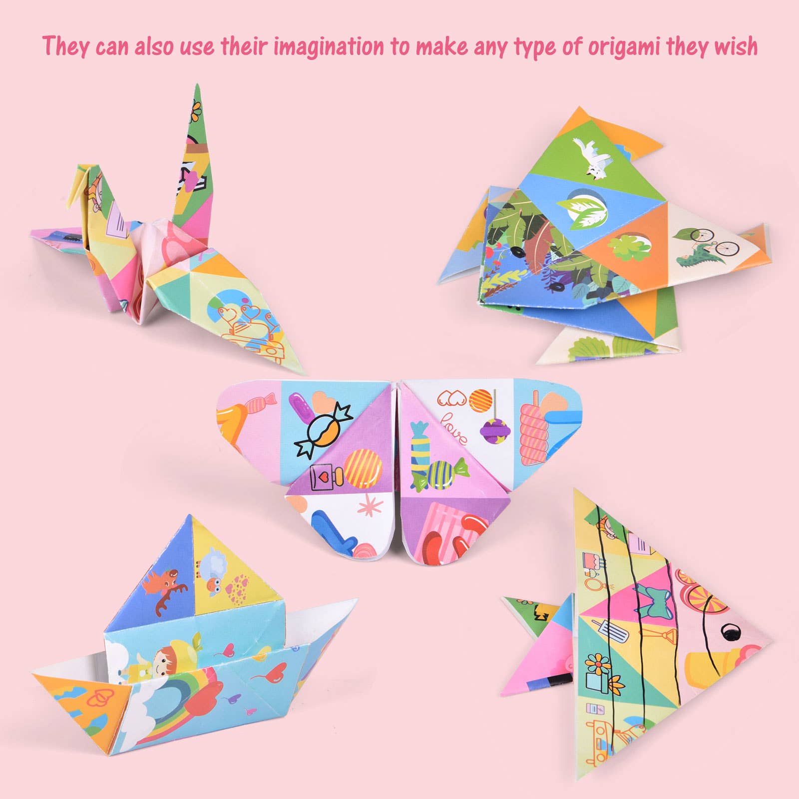 Fun Little Toys - Wholesale Origami/Kirigami paper - 48 PCs Cootie Catcher Cards Birthday Gifts6