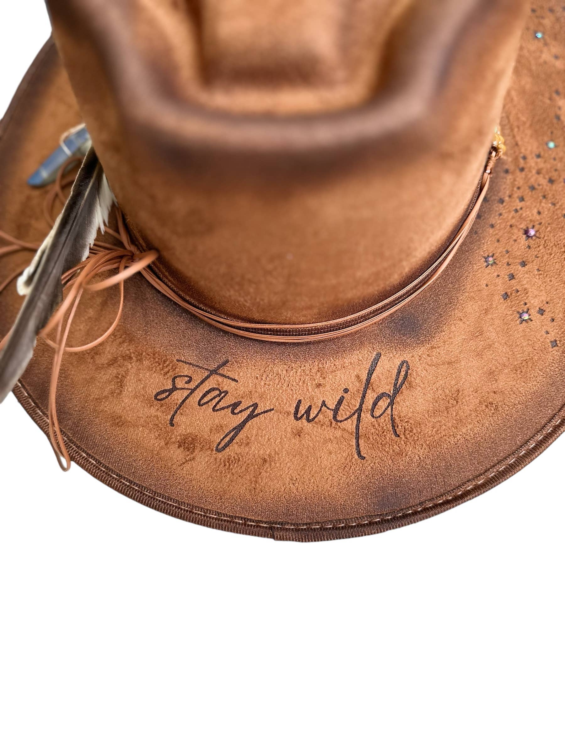 Wild Indigo - Wholesale Cowboy Hat – Women’s - Mushroom Stay Wild Moon & Star Rancher Hat Western5