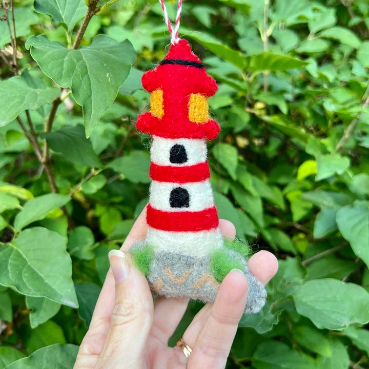 Ornaments 4 Orphans – wholesale Ornament – Lighthouse Felt Wool Christmas Ornament