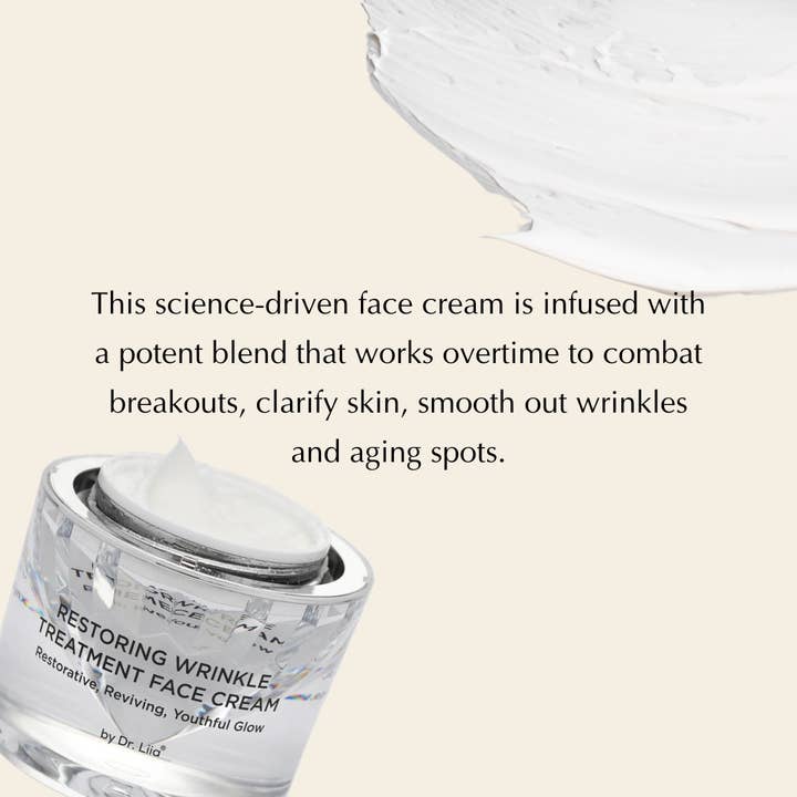 Dr. Liia - Wholesale Anti-Aging Moisturizer - Award Winning Restoring Wrinkle Treatment Face Cream for Mature Skin3