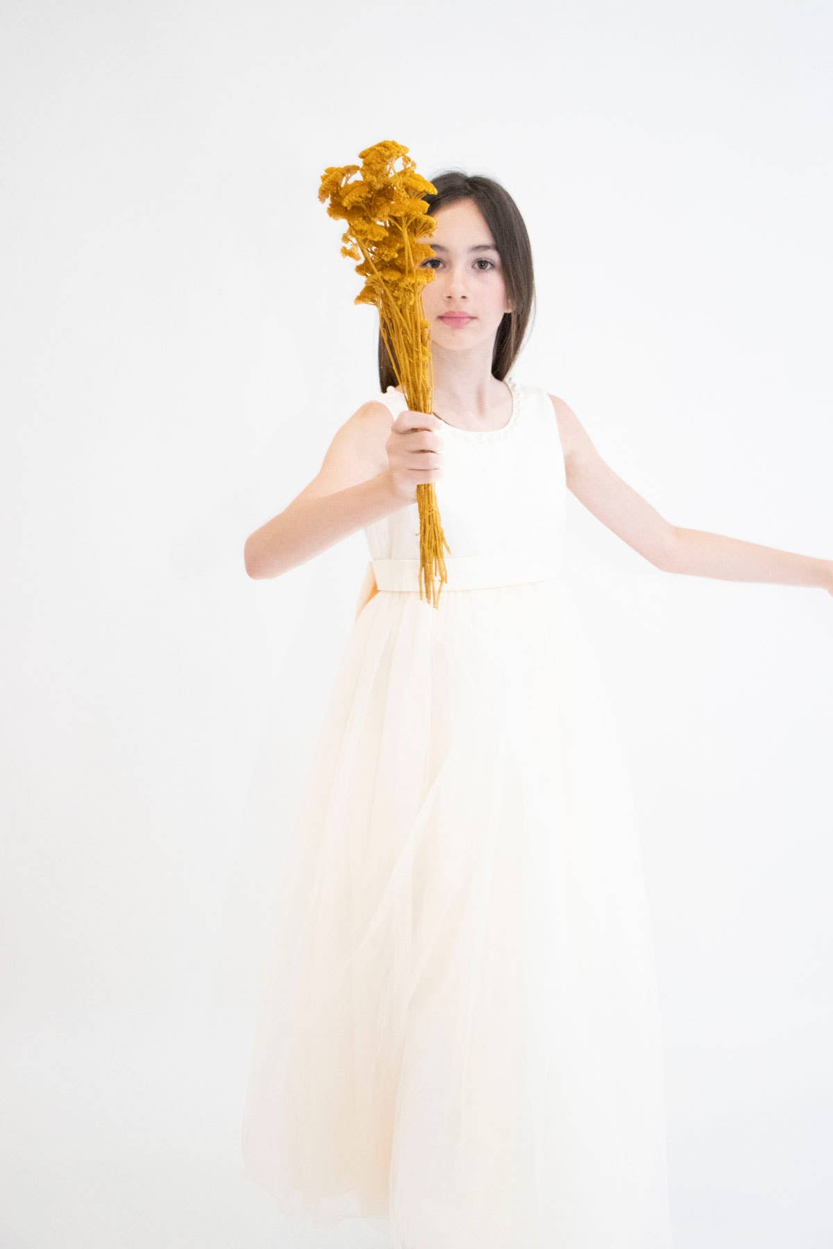Yuko B - Wholesale Dress - Kids - CARMELINE girl's dress - Beige18