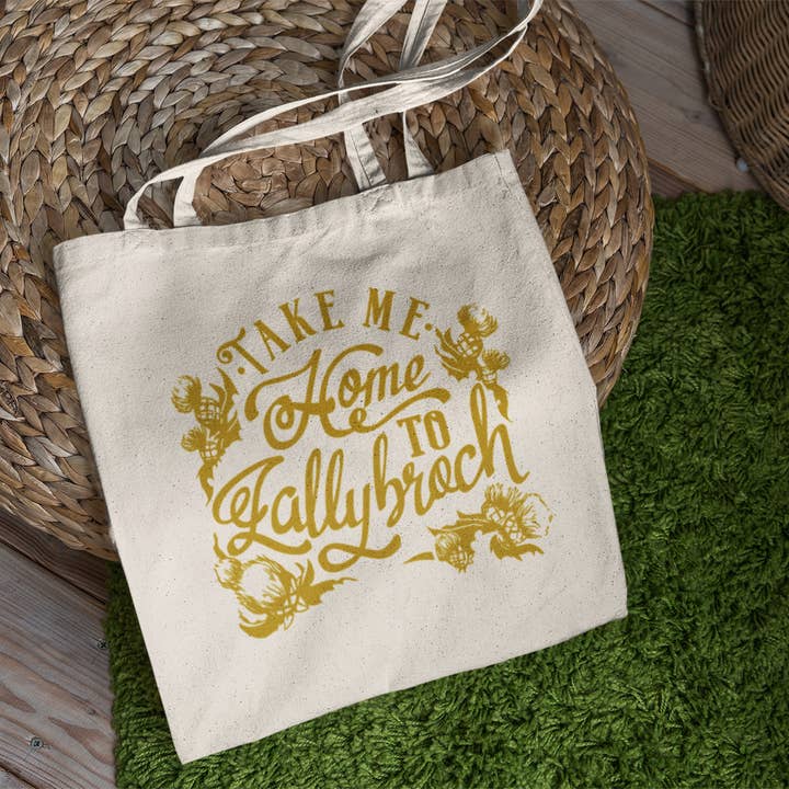 Borsa Take Me Home To Lallybroch Outlander | Scottish Bag per la vendita all'ingrosso da parte di Love British Lifestyle