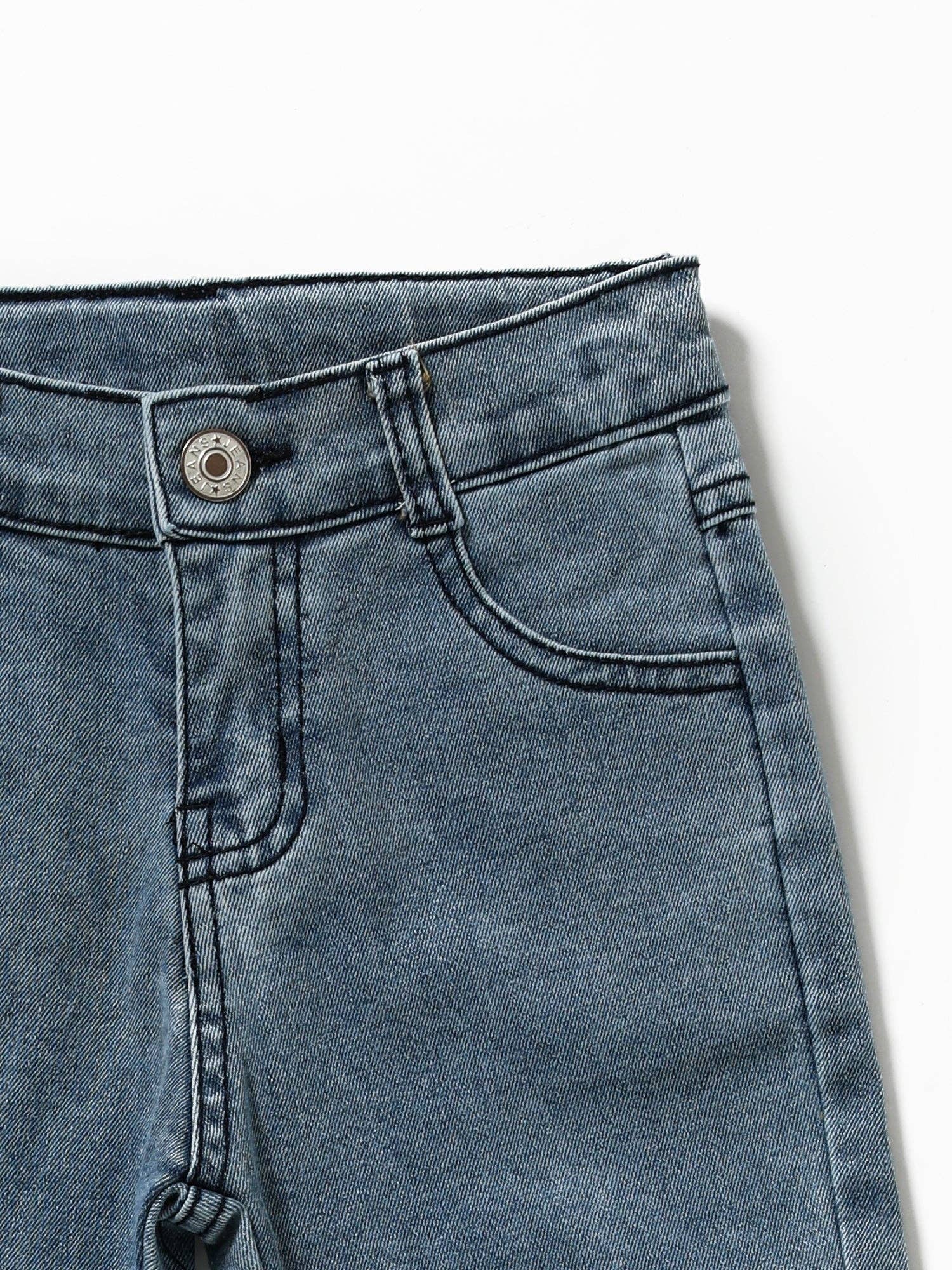 sassy kids palace – wholesale Jeans - Barn – Ljusblå Fringe Jeans för flickor1