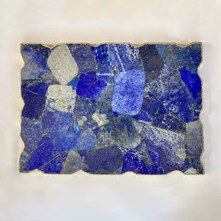 Large Lapis Lazuli Cheese Platter/Tray/Personalised Momentos/Sign Boards 10"x15" for wholesale by The Tangerine Store