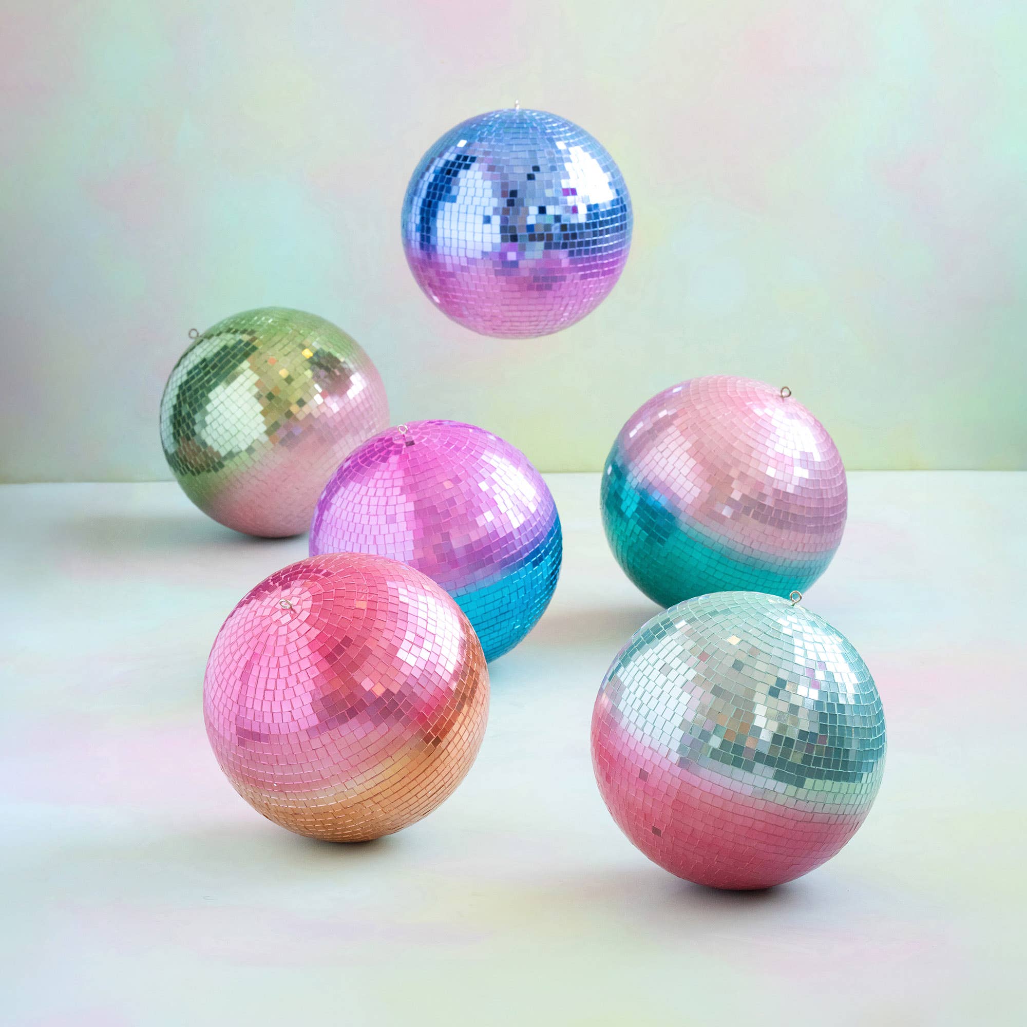 Glitterville - Wholesale Ornament - Glitterville Decadent Disco Ball, 6 Asst, Glass, 12"0