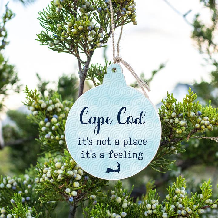 Cape Cod Not A Place It's A Feeling Bulb Ornament for wholesale by Rustic Marlin