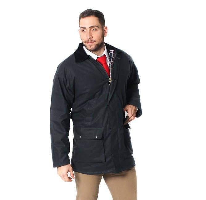 The Scotland Kilt Company - Wholesale Jacket - Men's - Mens Cotton Wax Padded Jacket - Navy3