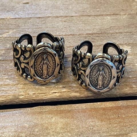 Lorraine Frances Jewelry - Wholesale Band/Stacked Ring - Mary Miraculous Medal Ring
