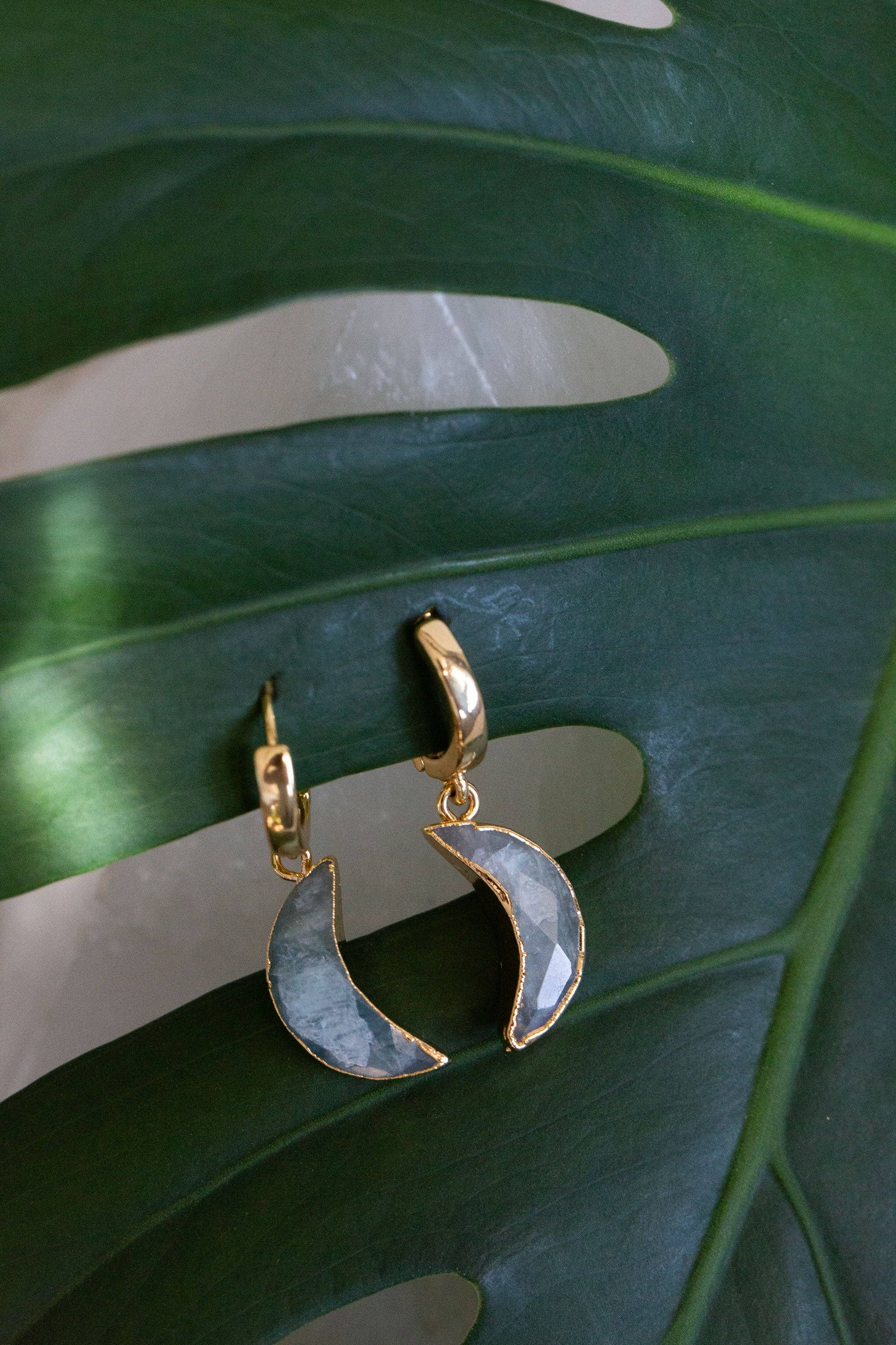 Bohemian and Bouj - Wholesale Huggie Earrings - The Moon Huggies | 18k Gold-Plated3