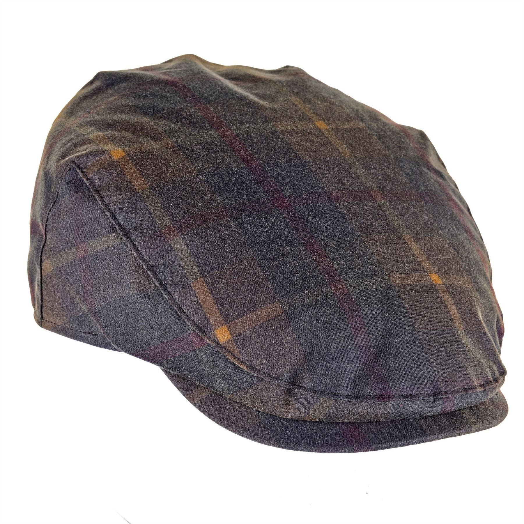 Heather Hats & Accessories - Wholesale Flatcap - Men's - ZH183 Charles Tartan Wax Flat Cap1
