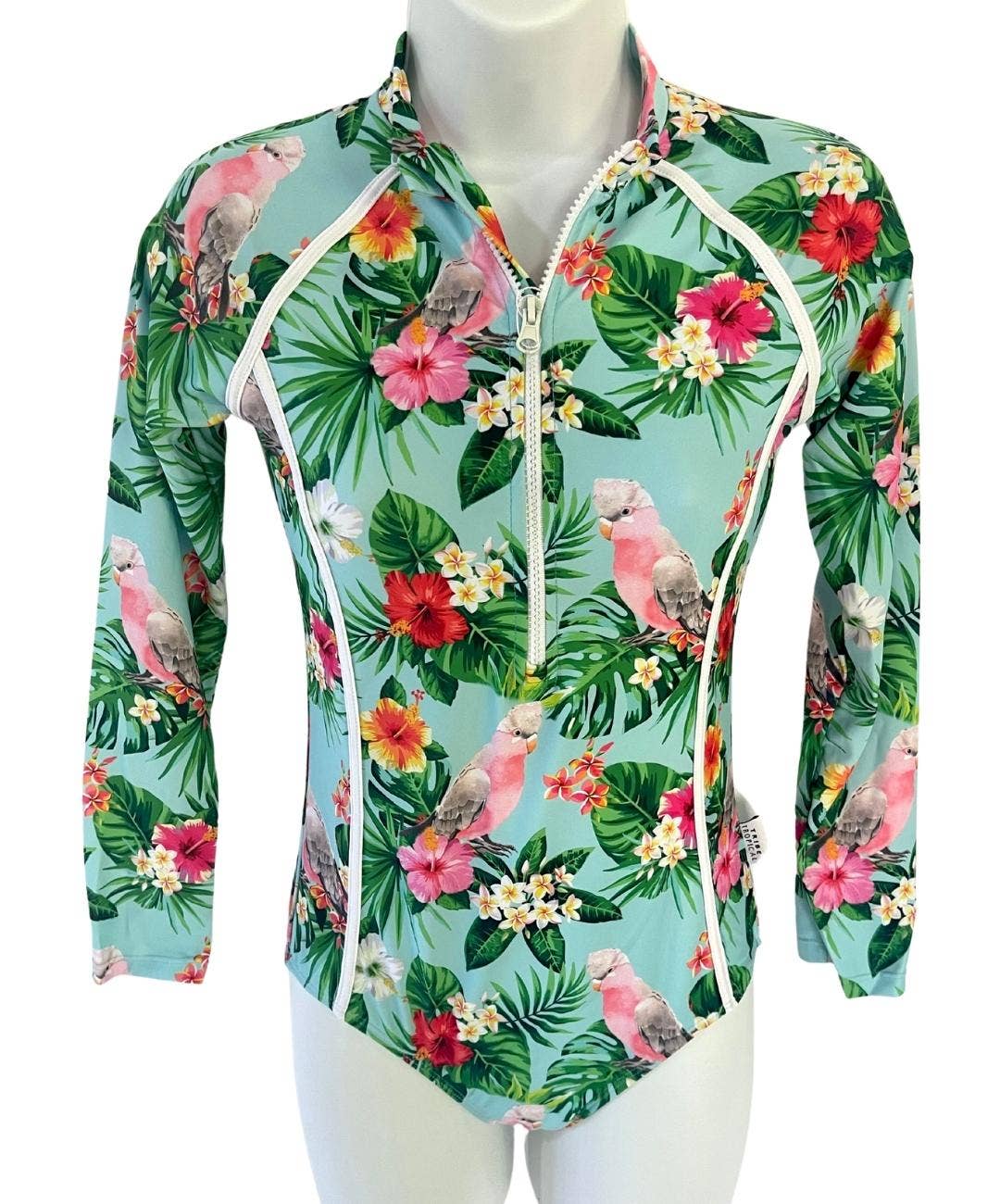 Tribe Tropical – Großhandel Badeanzug – Kinder – 'Gaga Galah' Badeanzug mit langen Ärmeln für Teenager-Mädchen/Tweens9