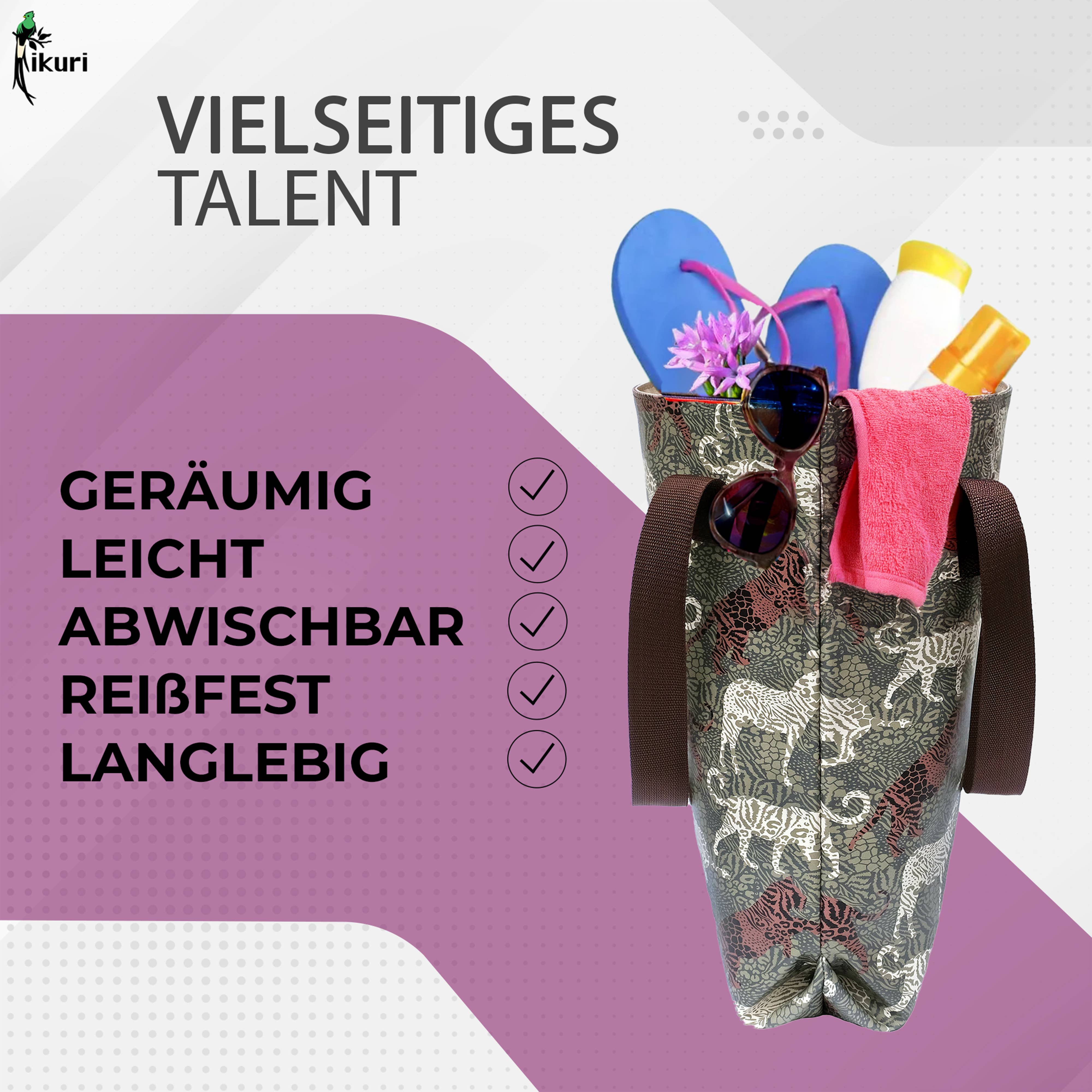 Ikuri - Wholesale Grocery/Shopping Bag - Shopper bag made of tarpaulin - Tote bag Animals2