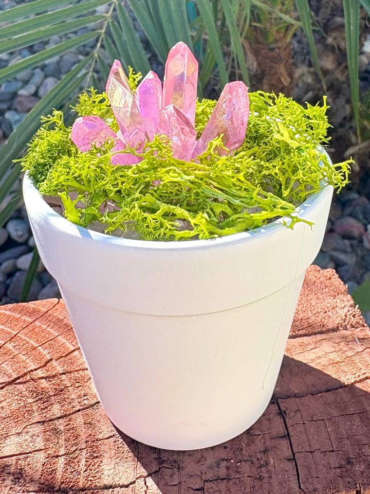 Crystal Fairy Clay Planters for wholesale by Sea of Bliss Shop